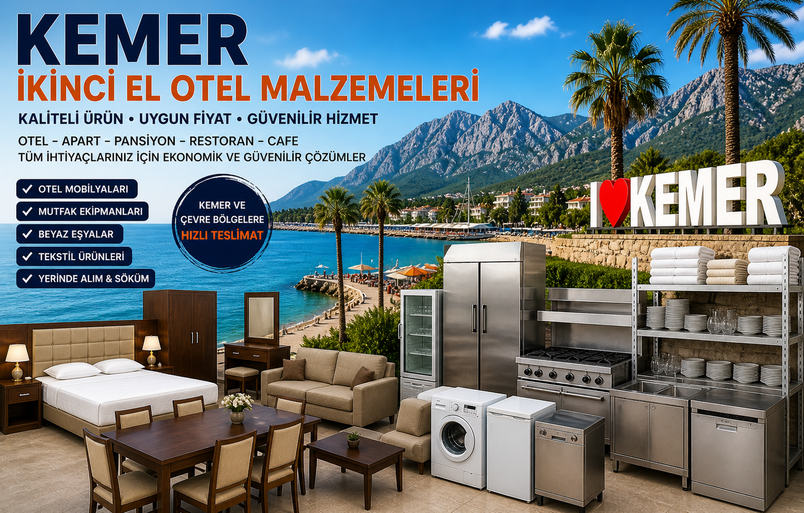 Kemer İkinci El Otel Malzemeleri